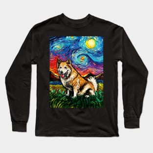 Icelandic Sheepdog Night Long Sleeve T-Shirt